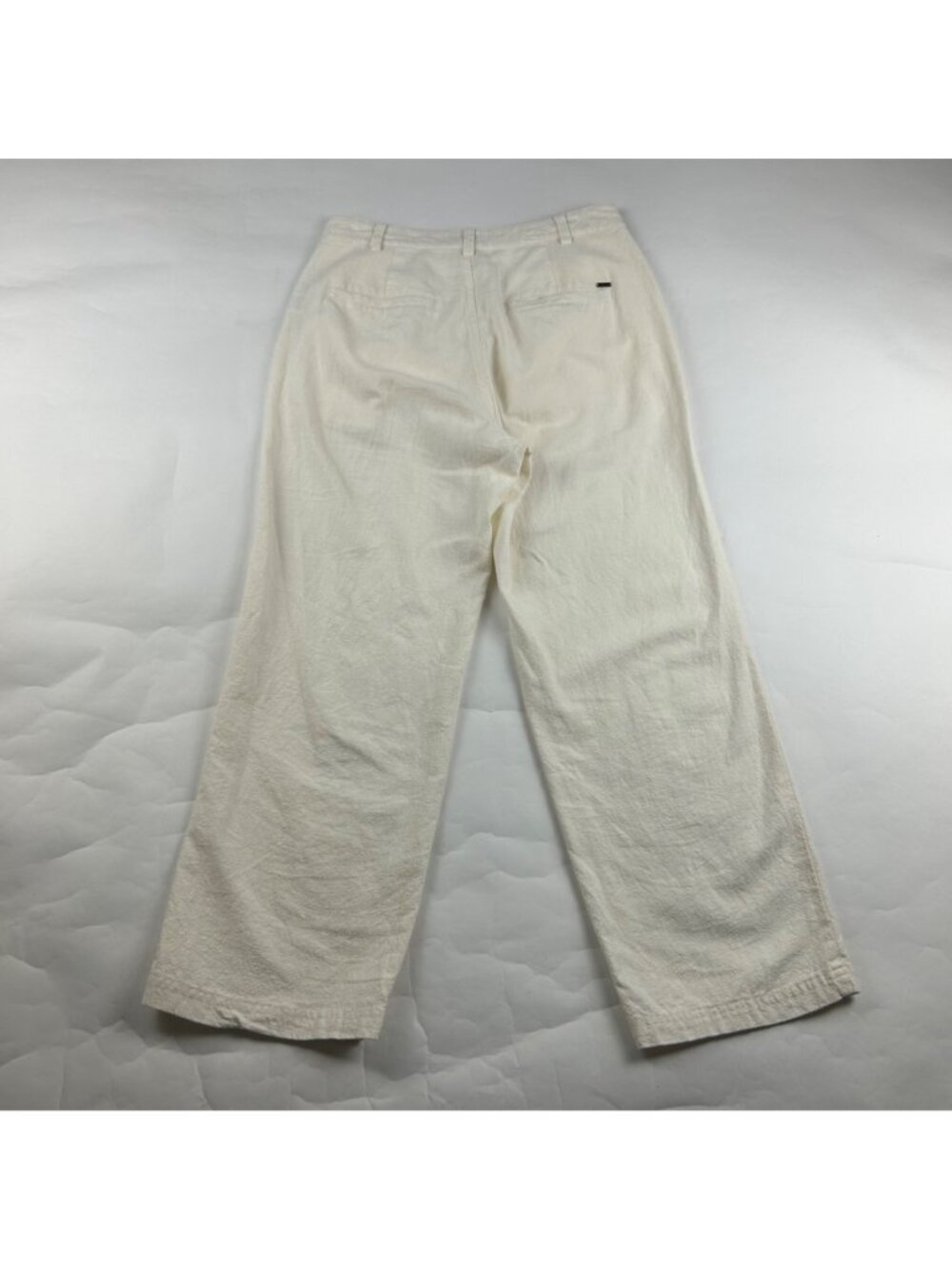O'Neill Cream Linen Blend Button Fly Relaxed Leg Pant 26 - Picture 6 of 7